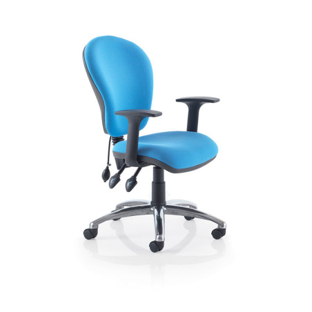 Features lumbar support.