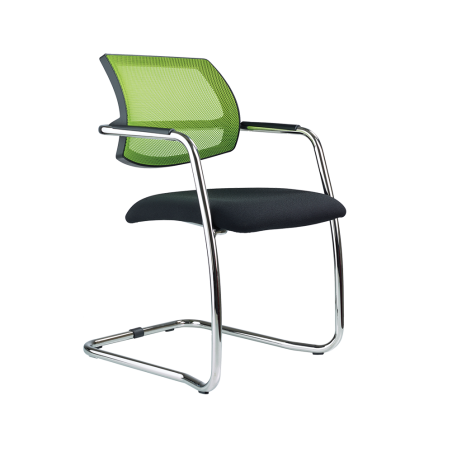Paris Mesh Back Cantilever Chair - Modern Office Stacking Chair