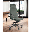 Q2 Dièsis Chair – Ribbed Upholstery & Polished Aluminium Base
