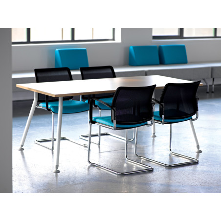 D9 Visual Rectangular Meeting Table - Customisable Finishes