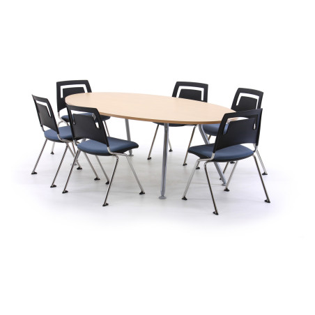 D9 Visual Oval Meeting Table – Modern & Elegant Office Furniture
