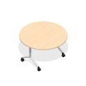D9 Flip Circular Table – MFC Finishes & Silver, Black, White or Painted Chrome Frame