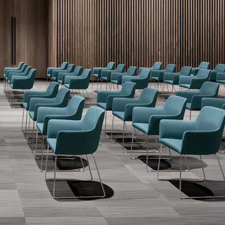 Q4 Capital Chair – Fully Upholstered with Sled Base