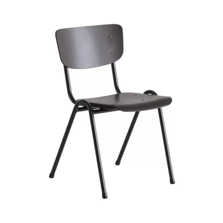 Reg Stacking Chair – 4-Leg Frame with Beech Stained Base & Metal Frame