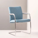 Evangeline Cantilever Chair – Upholstered Elegance & Comfort