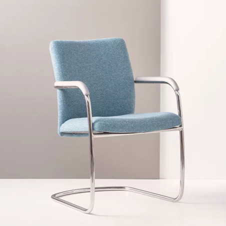 Evangeline Cantilever Chair – Upholstered Elegance & Comfort