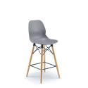 Entente WH High Stool - Polypropylene Shell with Optional Upholstery