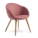 Josha W Lounge Chair with Conical Oak Legs