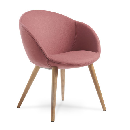Josha W Lounge Chair with Conical Oak Legs
