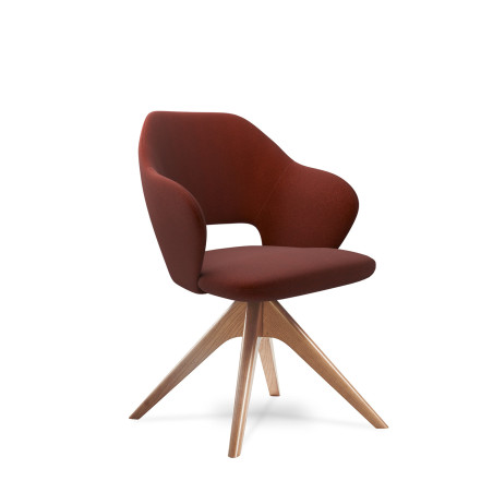 James Star Lounge Chair with Pyramid Oak Base