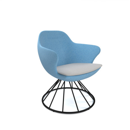 Seville Spiral Reception Chair with Metal Spiral Base