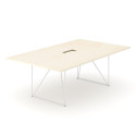 Melody Meeting Table - Minimalist Design with Thin Metal Legs