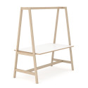 AR1 Function Desk - White Top with Oak Edging & Customisable Accessories