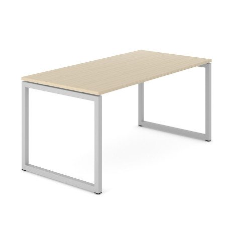 AR4 O Bench Desk - Oak Edged Tops & Metal Goalpost Legs