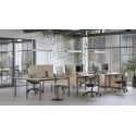 AR Vale Bench Duo - Rounded-Edge Top & Metal Arc Tube Legs