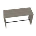 AR1 Single Desk: White Top with Oak Edging and Wood Legs