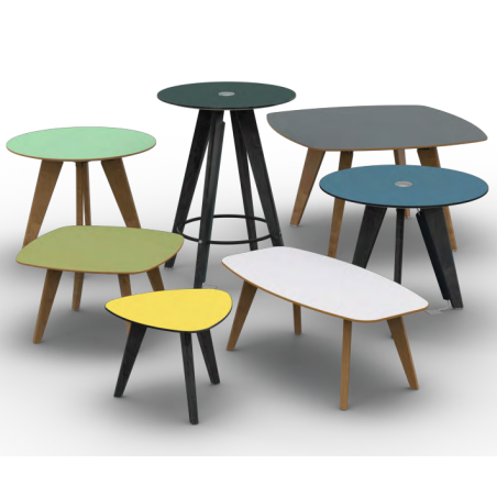 Avim Coffee Tables - Bespoke Laminate Tops & Wooden Legs