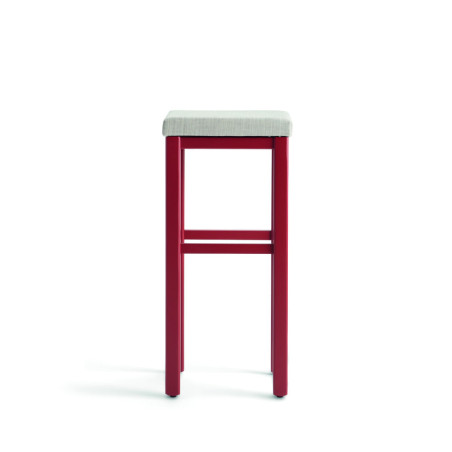 PS Romani Stool - Upholstered Seat, Customisable Wood Frame