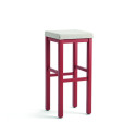 PS Romani Stool - Upholstered Seat, Customisable Wood Frame