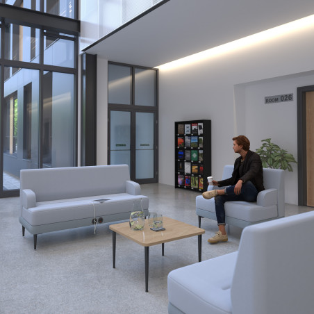 Coequal Reception Range: Modern Soft Seating with Acoustic High Backs