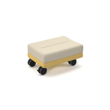 Coequal Mobile Ottoman: Stylish & Maneuverable Reception Seating