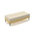 Coequal Ottoman | Modern Soft Seating with Black Tapered Legs