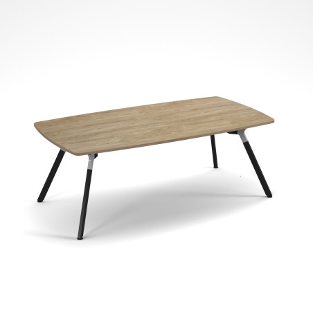 Avro Rectangular Meeting Table - Two-Tone 4-Leg Frame