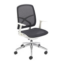 Antu Mesh Task Chair | White Frame & Upholstered Seat | 5 Colour Options