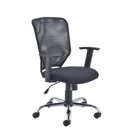 Line Mesh Task Chair | Mesh Backrest & Upholstered Seat with Folding Arms