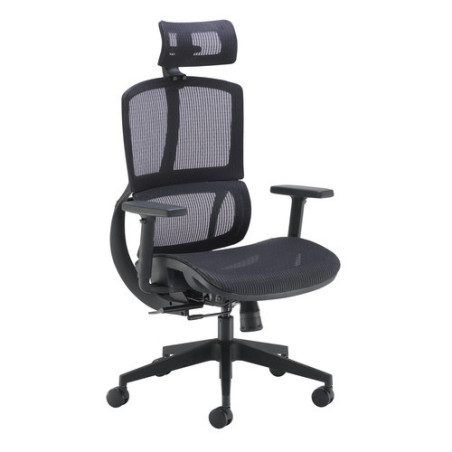 High Mesh Task Chair | Mesh Back & Upholstered Seat with Headrest