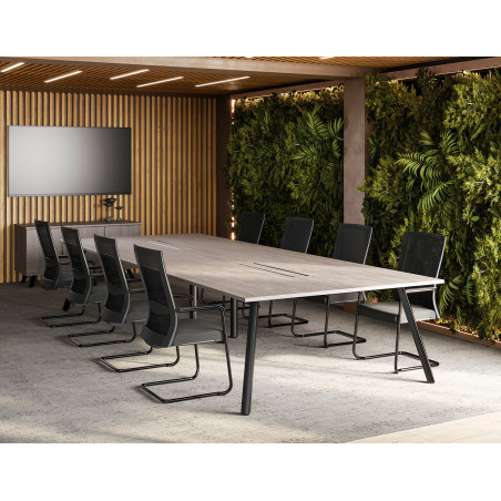 G5 Divine-S Boardroom Table - 25mm Top, Solid Steel Legs