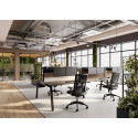 G5 Rise Double Bench Desk - Back-to-Back with Cable Trays & Screens