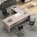 Q10 Executive Desk with Return - 18mm Veneered Desktop