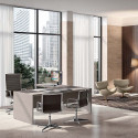 Q9 Evo Executive Desk with Return - 18mm Veneered Desktop