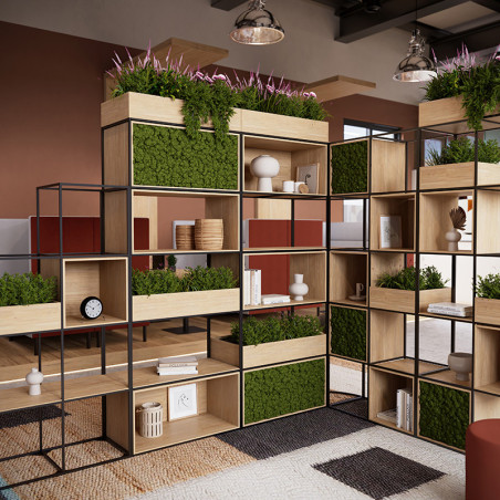 Affix Shelving Unit – Modular Grid-Based Storage Solution