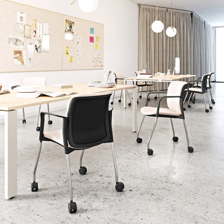 Sleek C Chair - Classic Breakout Chair with Castor Frame