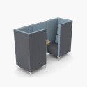 Parley Booth - Customizable Lounge Seating with Black Legs