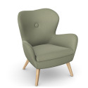 iD Carmine Chair W – Elegant Lounge Chair with Wooden Legs