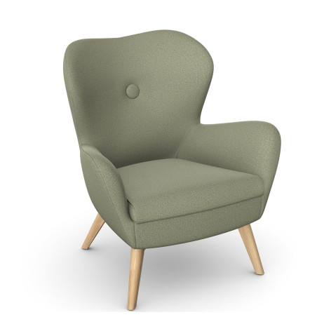 iD Carmine Chair W – Elegant Lounge Chair with Wooden Legs