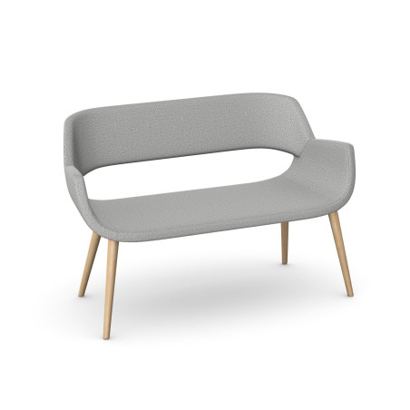 iD Pass Sofa W – High-Back Lounge Sofa with Wooden Frame