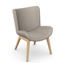 iD Virago Chair W – Stylish High-Back Wooden Lounge Chair