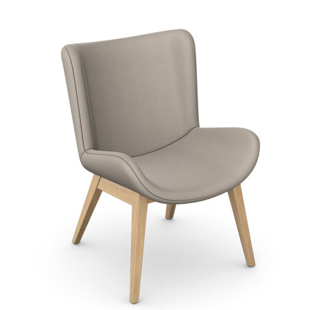 iD Virago Chair W – Stylish High-Back Wooden Lounge Chair