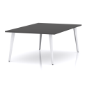 iD Jinx Meeting Table – Rectangular 4-Leg Metal Frame