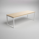 Omni Dining Table – Loop Metal Frame with 25mm MFC Wood Top