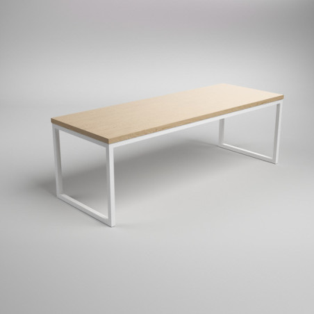 Omni Dining Table – Loop Metal Frame with 25mm MFC Wood Top
