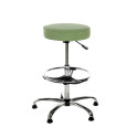 AS8 Role High Stool - Upholstered Seat, Foot Ring & Castors