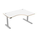 E1 Pale Sit/Stand Radial Desk - Adjustable, Left/Right Hand Options