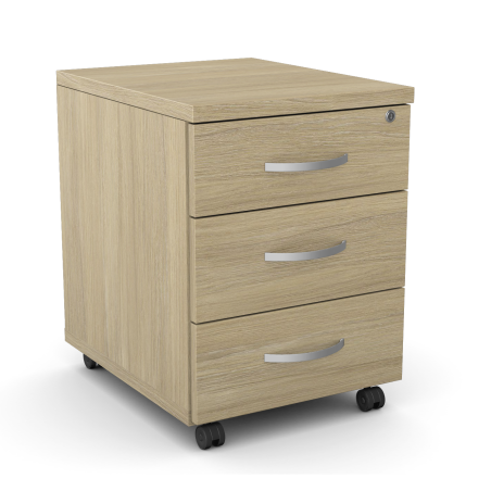 E1 Koi Desk High Pedestal - Secure Storage with Lockable Drawer