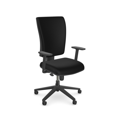 E1 Geo Chair - Upholstered Swivel Chair with Black Frame