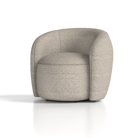 Phyllis Swivel Chair - Luxurious Cream Bouclé Elegance